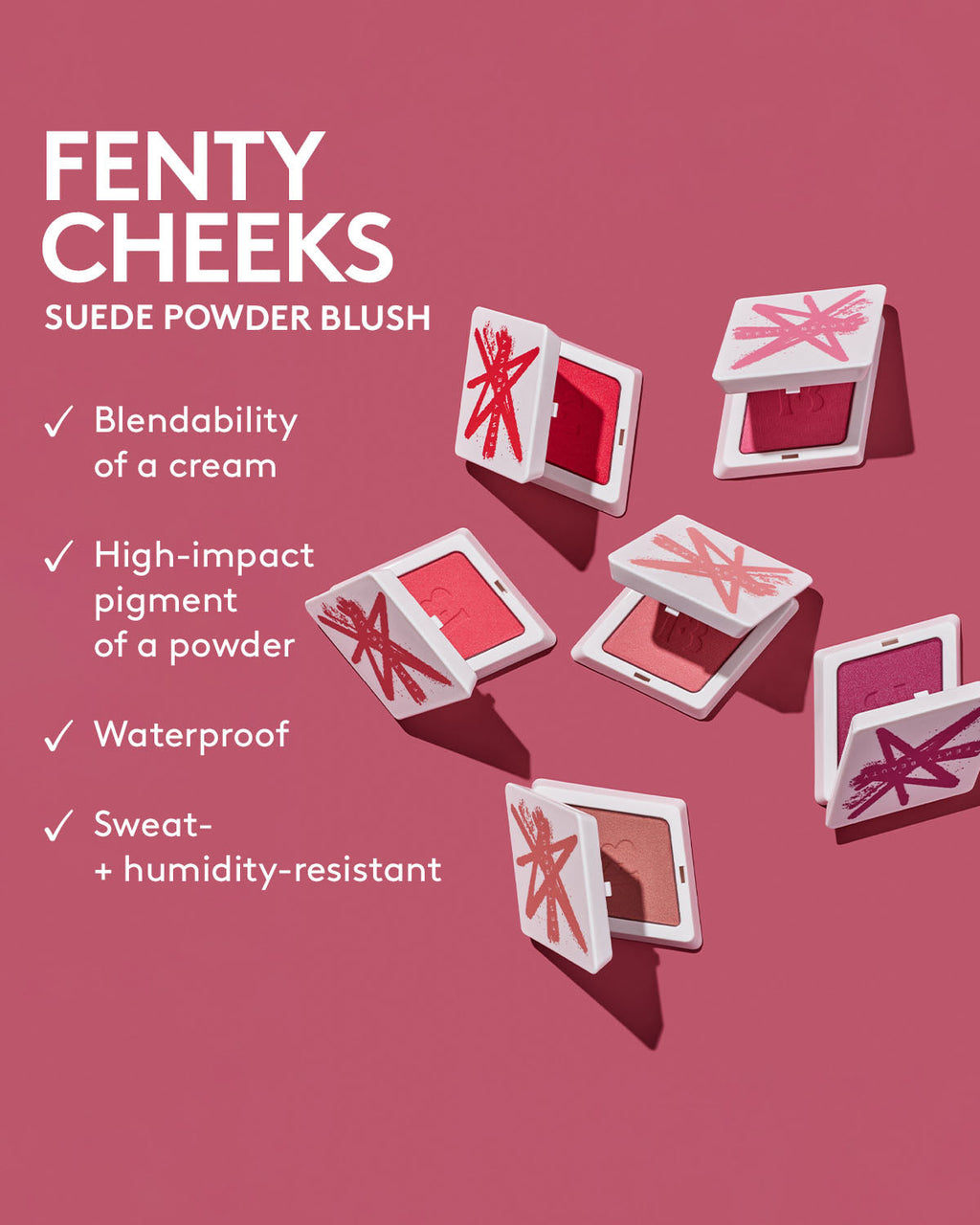 Fenty Cheeks Suede Powder Blush — Petal Poppin'