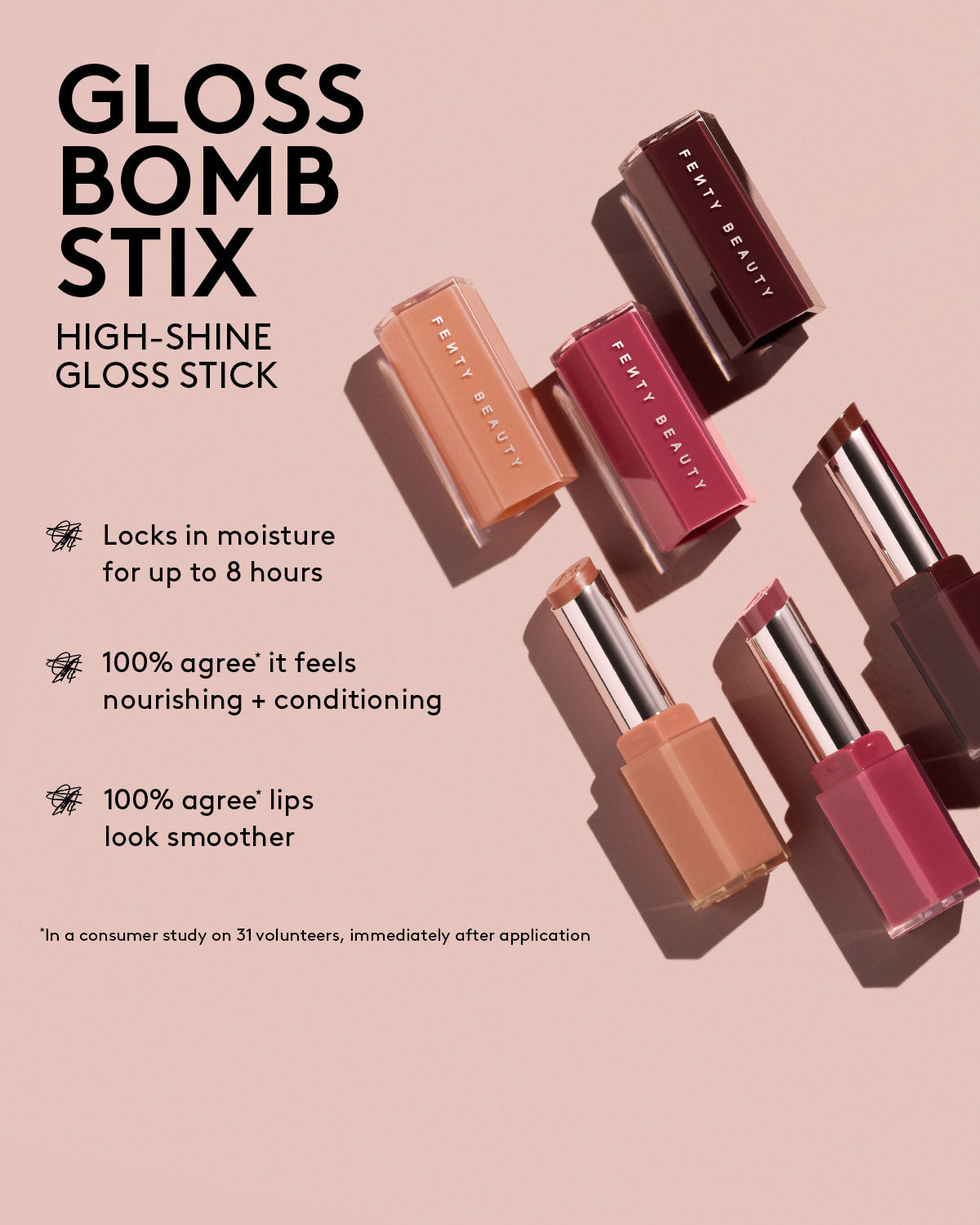 Gloss Bomb Stix High-Shine Gloss Stick — Rose Amber