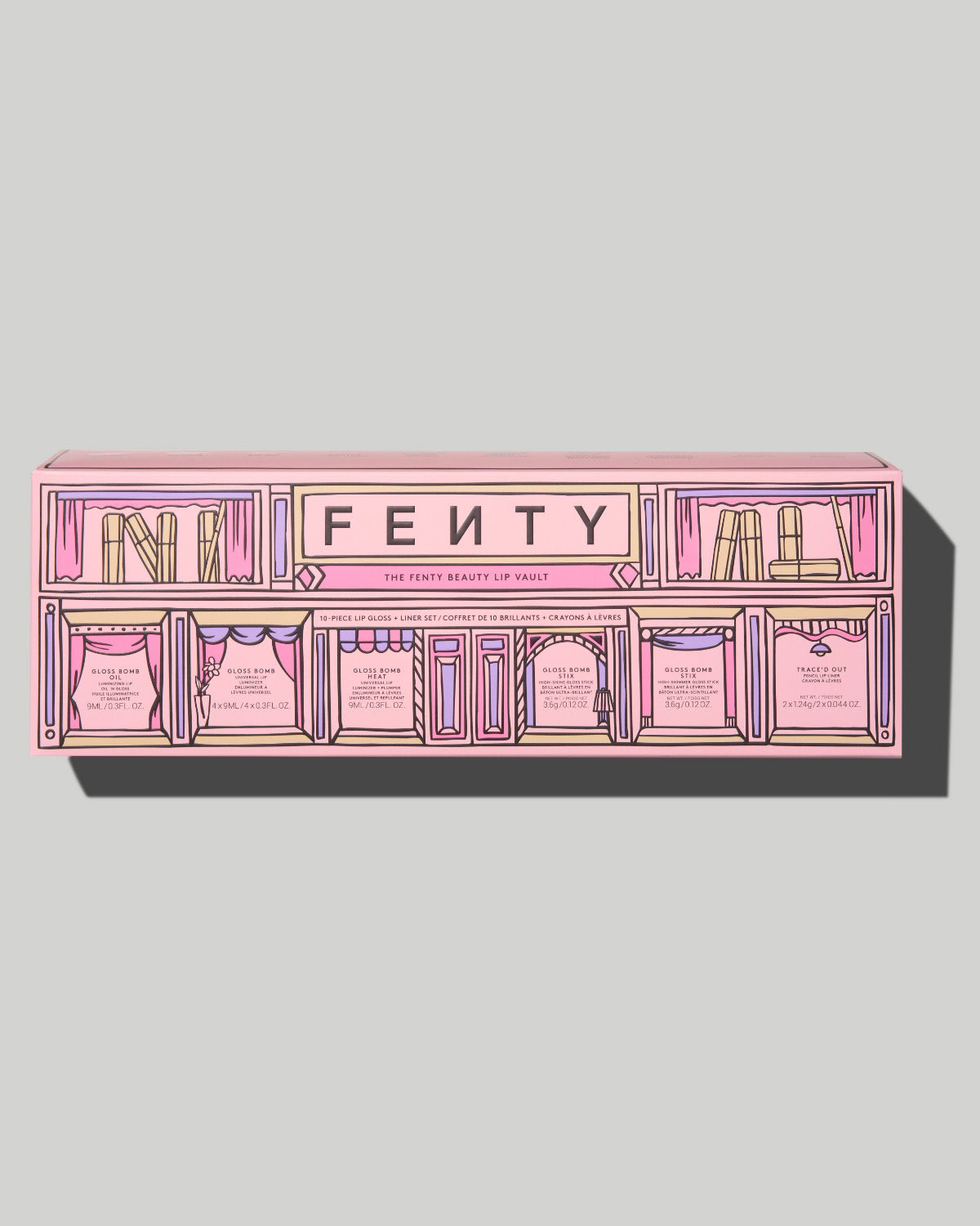 The Fenty Beauty Lip Vault 10-Piece Lip Gloss + Liner Set