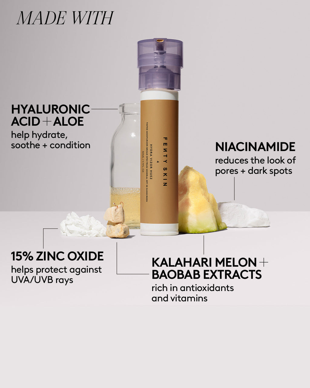Hydra Vizor Huez Tinted Moisturizer Broad Spectrum Mineral SPF 30 Sunscreen Refill — 8