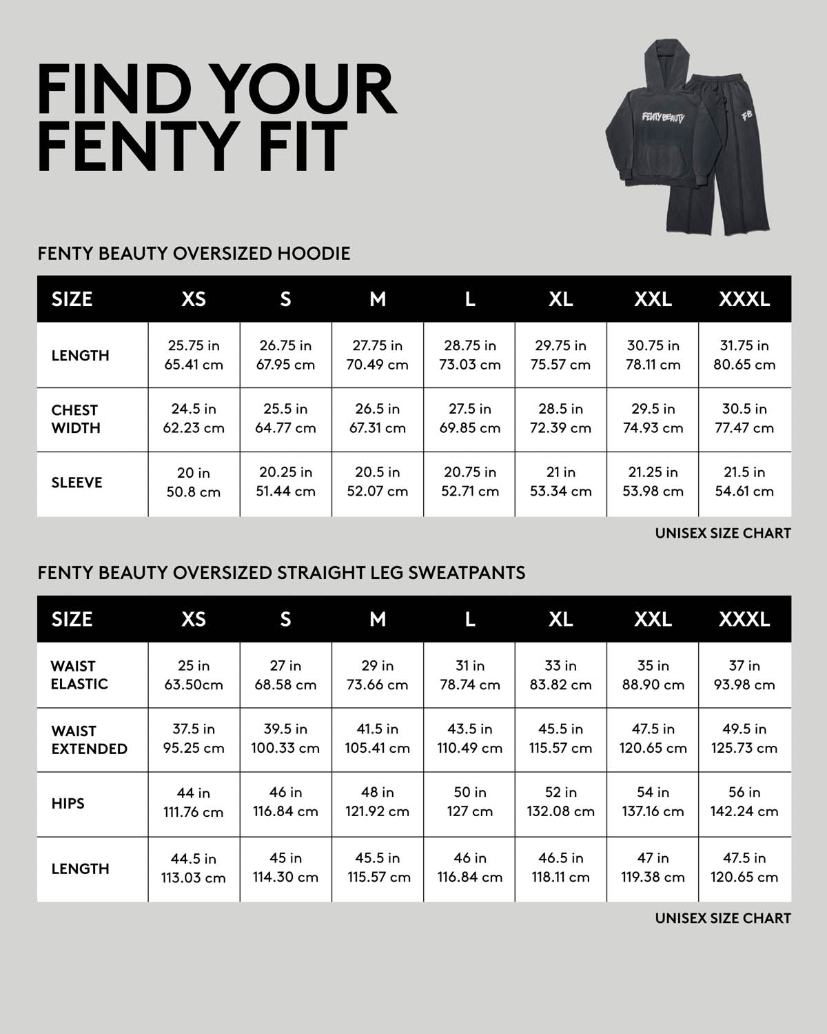 Fenty Beauty Oversized Unisex Hoodie and Sweatpant Set